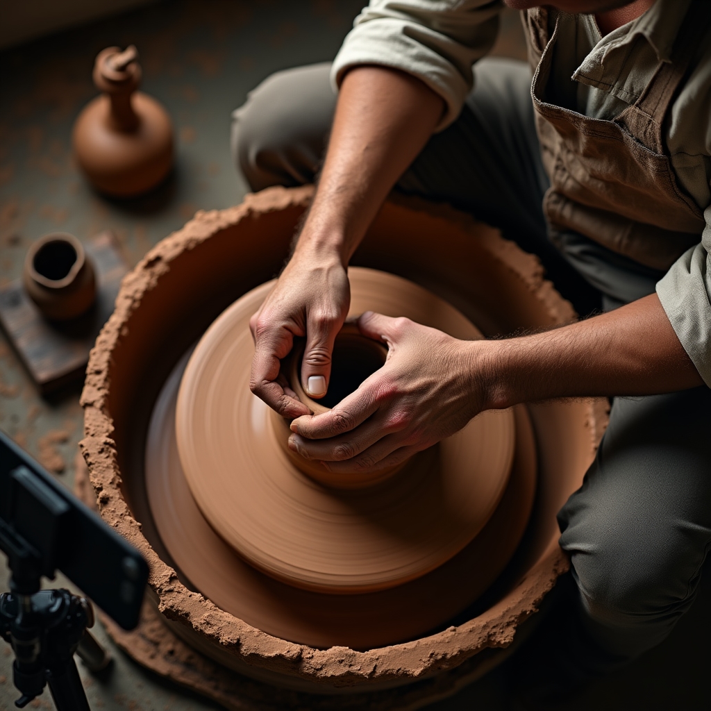 Proceso de creación de pieza cerámica