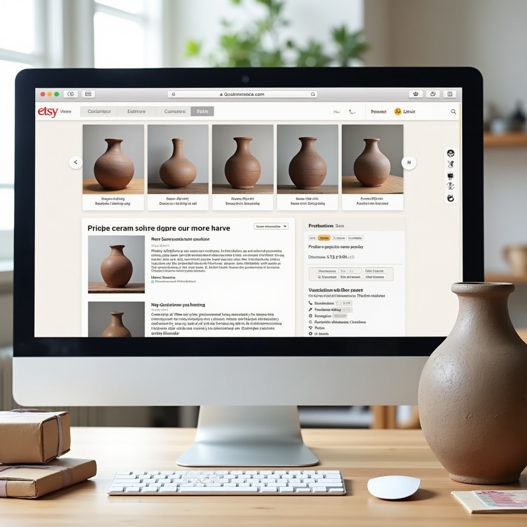 Listado optimizado en Etsy para productos artesanales