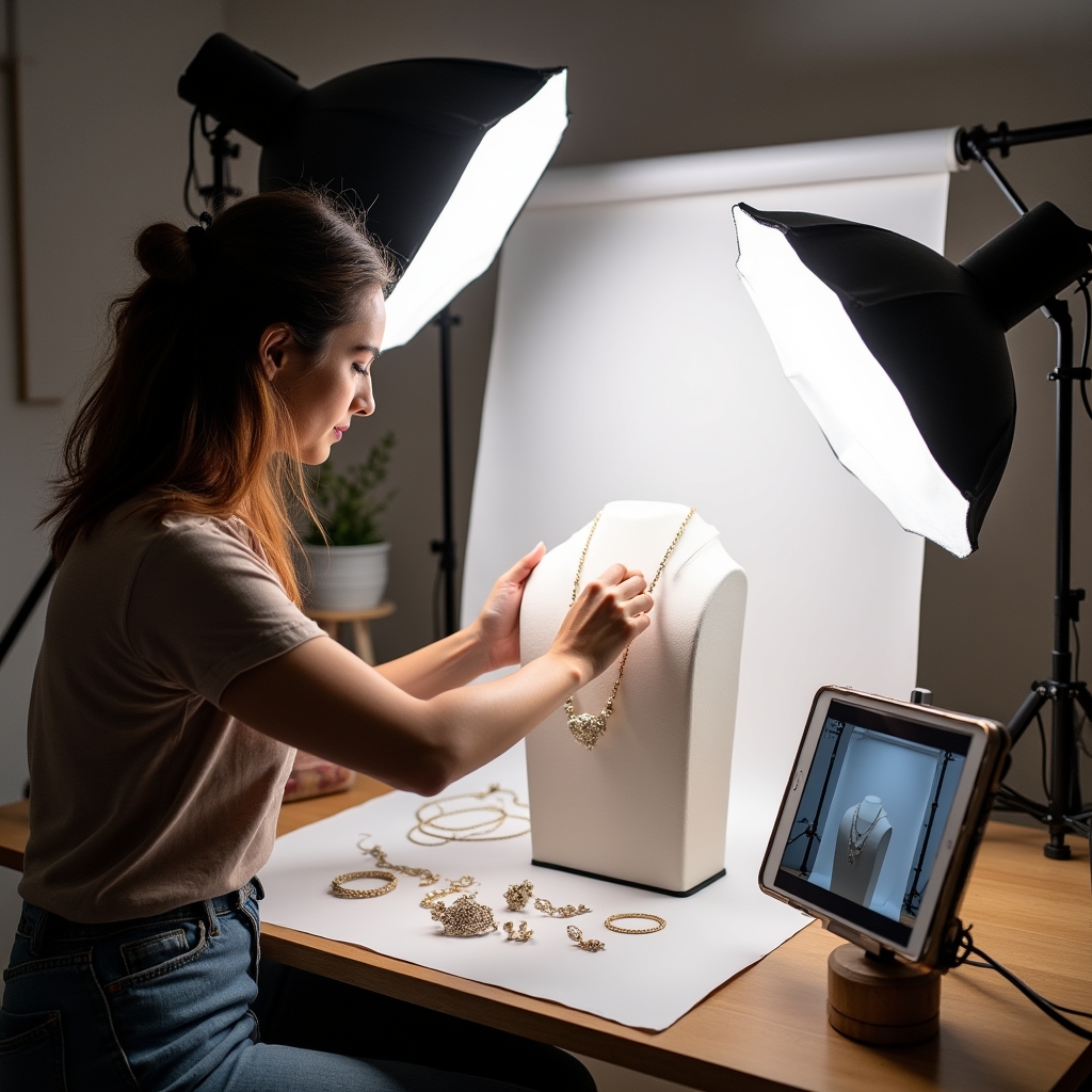 Configuración de fotografía para productos artesanales